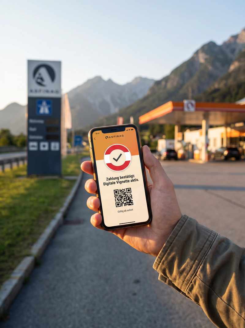 Dálniční známka a navigační aplikace